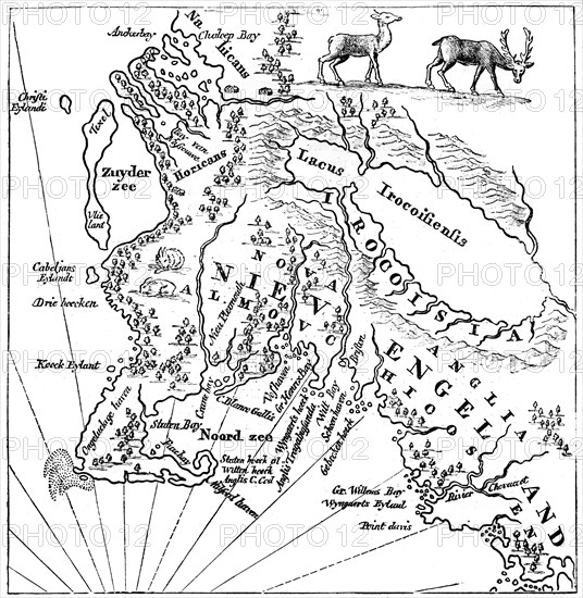 New England in 1660, (c1880). Artist: Unknown