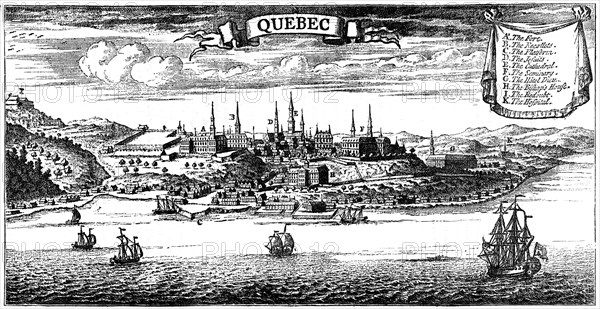 Old view of Quebec, 1730 (c1880). Artist: Unknown