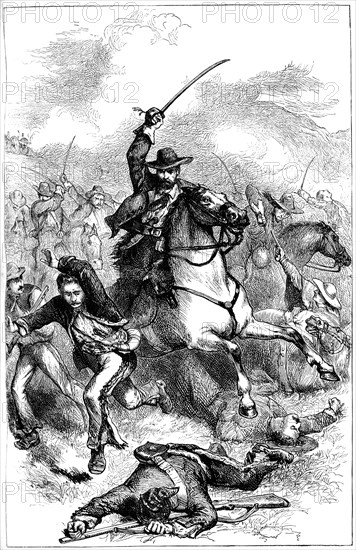 Battle of Buena Vista, Mexico, 1847 (c1880). Artist: Unknown