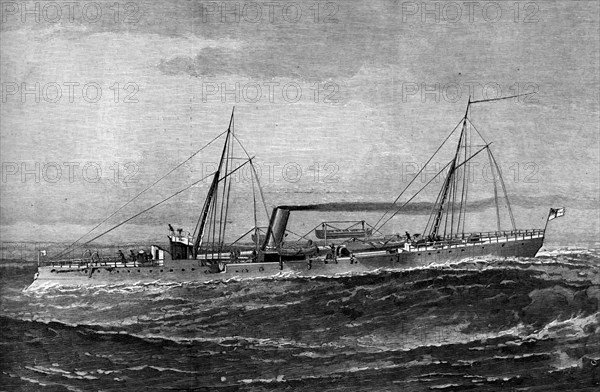 HM Torpedo Gun Boat 'Rattlesnake', 1887. Artist: Unknown