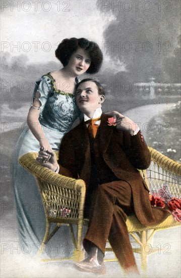 Couple in love, early 20th century(?). Artist: Unknown