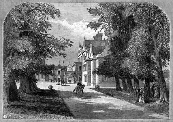 East front and principal entrance, Sandringham, Norfolk, 1887. Artist: Unknown