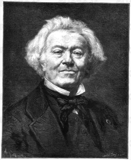 Jean-Baptiste-Camille Corot, French landscape painter and printmaker, 1875. Artist: Smeeton and Tilly