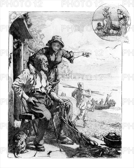 'The Fisher Folk's Harvest. Mackerel in the Bay, Sketch in South Devon', 1882. Artist: Unknown