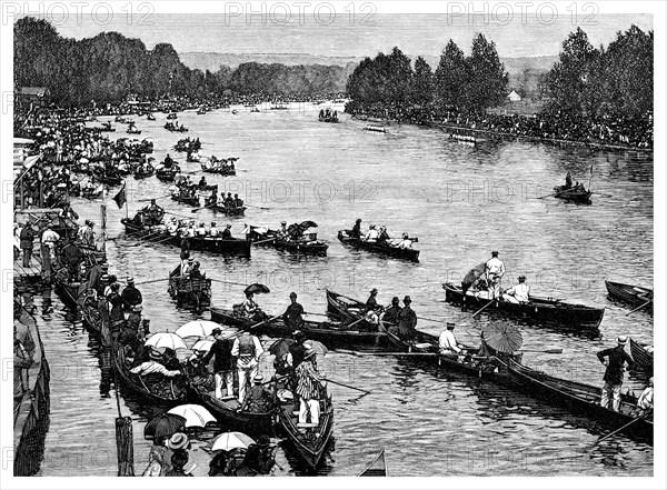 Henley Regatta, Oxfordshire, 1882. Artist: Unknown