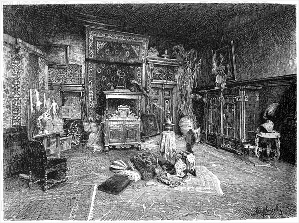 The little studio of Hans Makart, Vienna, Austria, c1880-1882. Artist: Unknown