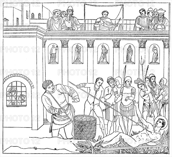 The Martyrdom of St Laurence, 1882. Artist: Unknown