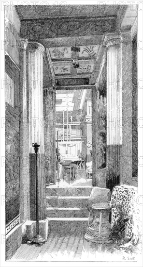'Entrance to the Studio', c1880-1882.Artist: H Scott