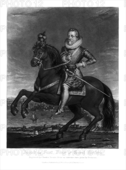 James I, King of Great Britain, 1816.Artist: Charles Turner