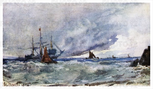 'A Study of Sky and Sea from the Deck of a Vessel off Tarifa', 1901. Artist: Unknown