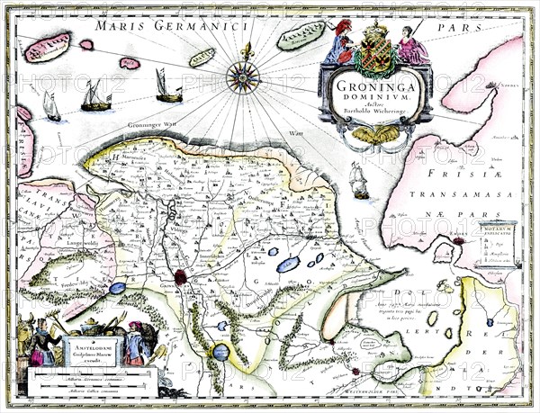 Map of Groningen, Netherlands, 17th century Artist: Unknown