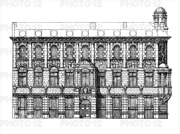 Elevation of the Institute of Chartered Accountants, 1895. Artist: Unknown