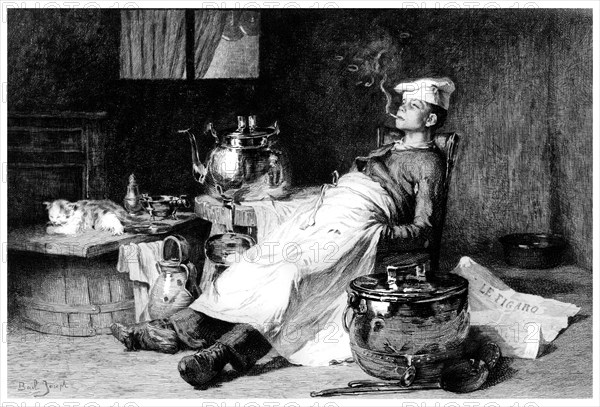 'After the Day's Work', 1895.Artist: E Decizy