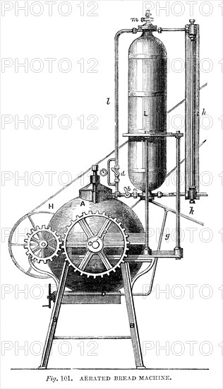 Aerated Bread Machine, 1866. Artist: Unknown