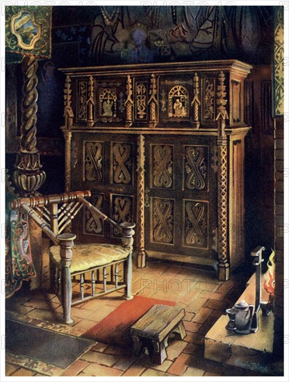 The 'King's Room' Oxburgh Hall, Norfolk, 1910.Artist: Edwin Foley