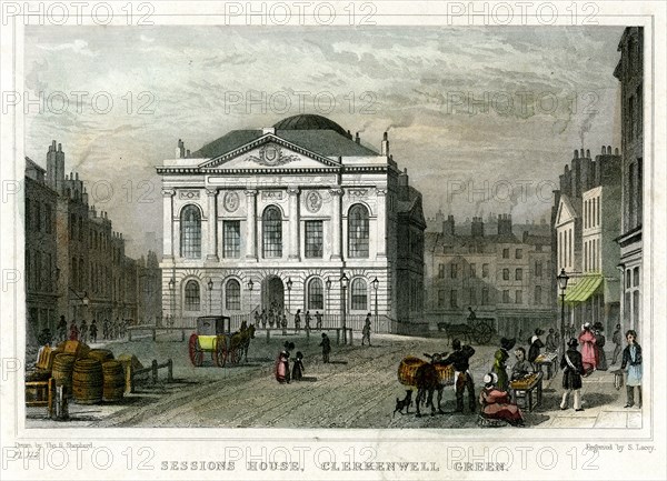 Sessions House, Clerkenwell Green, Islington, London, 1831.Artist: S Lacey
