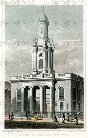 Trinity Church, Euston Road, St Pancras, London, 1828.Artist: HW Bond