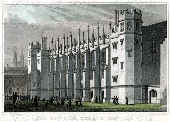 The New Hall, Christ's Hospital, London, 1828.Artist: William Deeble