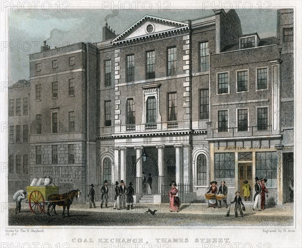 Coal Exchange, Thames Street, City of London, 1830.Artist: R Acon