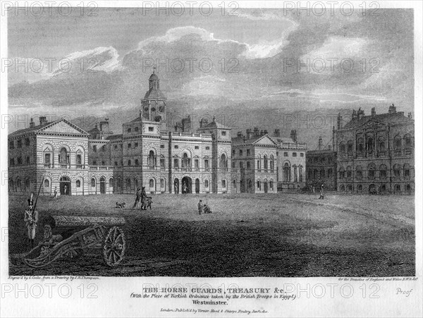 Horse Guards, Westminster, London, 1810.Artist: G Cooke