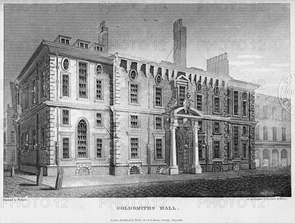 Goldsmiths' Hall, City of London, 1877.Artist: W Angus