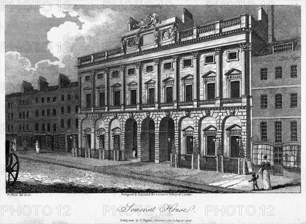 Somerset House, Westminster, London, 1805.Artist: W Poole