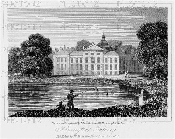 Kensington Palace, London, 1816.Artist: I Varrall