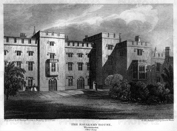 The Speaker's House, Westminster, London, 1815.Artist: William Radclyffe