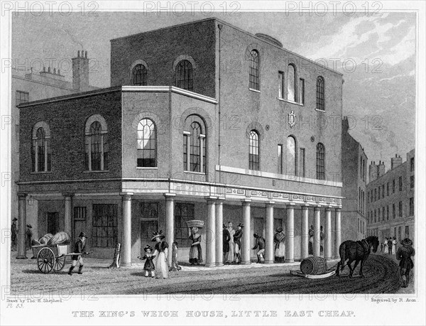 'The King's Weigh House, Little East Cheap', City of London, 19th century.Artist: R Acon