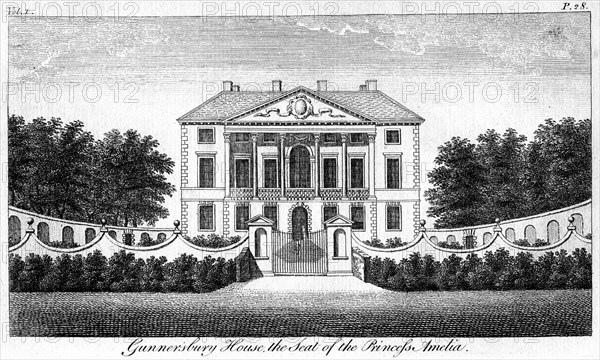 'Gunnersbury House, the Seat of Princess Amelia'. Artist: Unknown