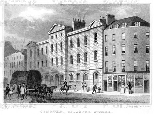 Compter, Giltspur Street, London, 19th century.Artist: R Acon
