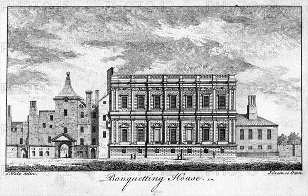 Banqueting House, Whitehall Palace, Westminster, London.Artist: J Green