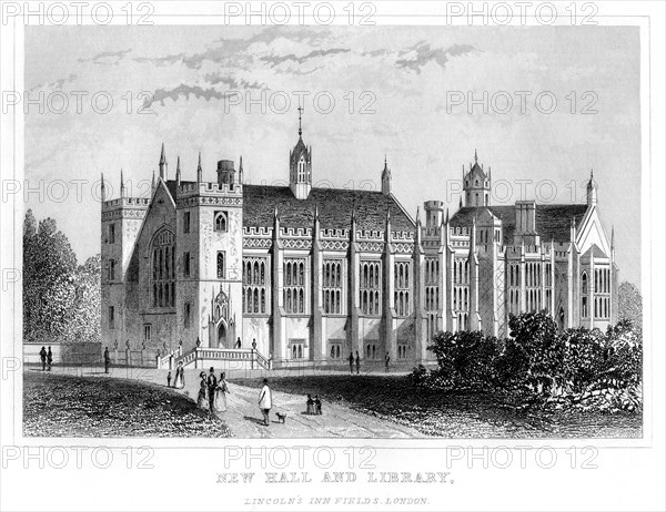 New Hall and Library, Lincoln's Inn Fields, London. Artist: Unknown