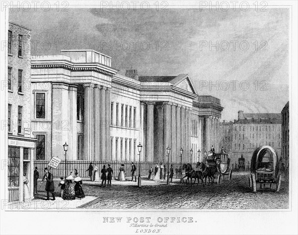 New Post Office, St Martin's le Grand, City of London, 19th century. Artist: Unknown