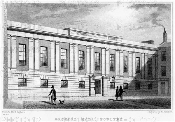 Grocers' Hall, Poultry, City of London, 19th century.Artist: William Radclyffe
