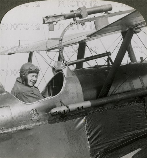 Sopwith Scout with photographic gun mounted on the upper wing, World War I, 1914-1918.Artist: Realistic Travels Publishers