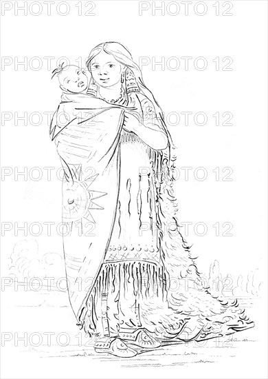 Native American Woman and Baby.Artist: Myers and Co