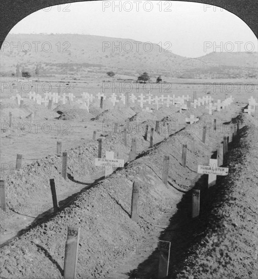 Intombi Cemetery, Ladysmith, Natal, South Africa.Artist: Excelsior Stereoscopic Tours