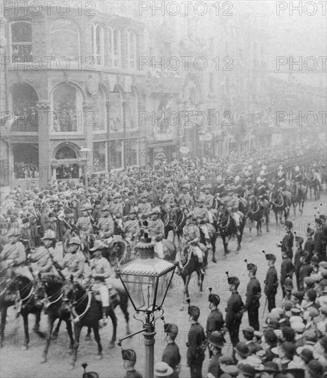 Procession for Queen Victoria's Diamond Jubilee, 1897.Artist: Stereoscopic Views