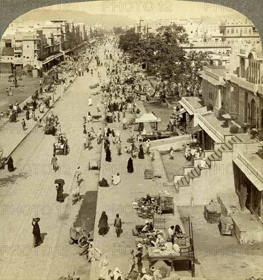 Jauhri Bazaar, Jeypore, Orissa, India.Artist: Underwood & Underwood