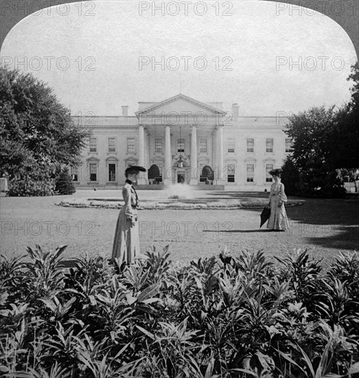 The White House, Washington DC, USA, c late 19th century.Artist: Underwood & Underwood