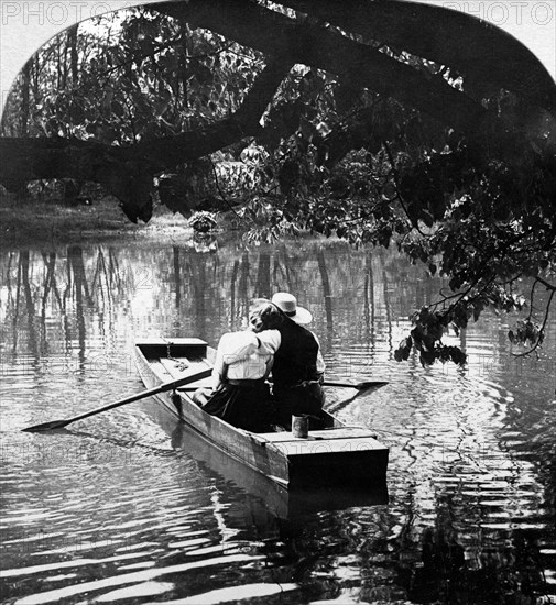 'The Fish Don't Bite Today'.Artist: Keystone View Company