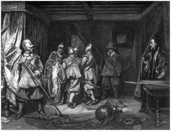 'The Death of Wallenstein', c1880-1882.Artist: W Hecht