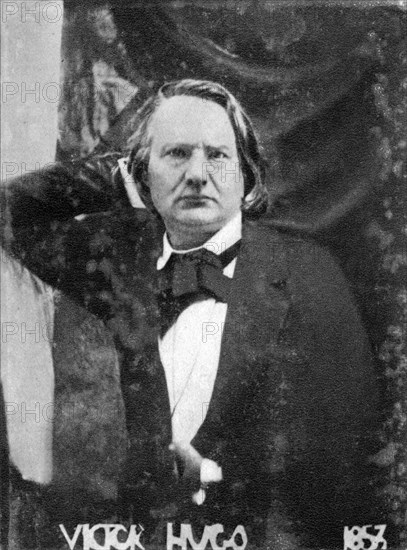 Victor Hugo, French poet, dramatist and novelist, 1853. Artist: Unknown