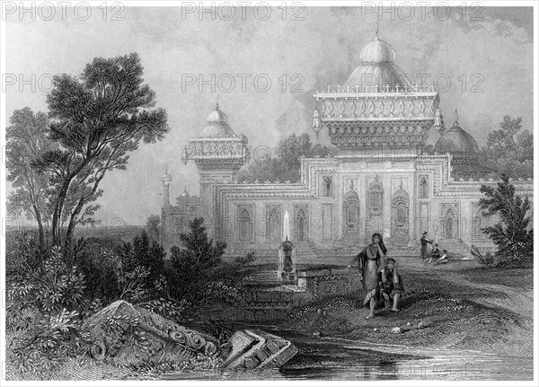 'Shrine of Mohummed Kahn, Deeg'.Artist: Finden