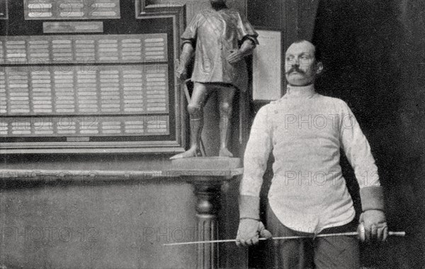 Alphonse Kirchoffer, French fencer, 1904. Artist: Unknown