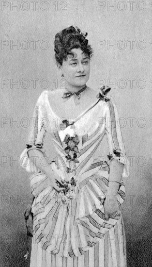 Marie Grisier Montbazon, French mezzo-soprano and actress, 1877. Artist: Unknown