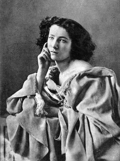 Sarah Bernhardt, French actress, 1869. Artist: Unknown