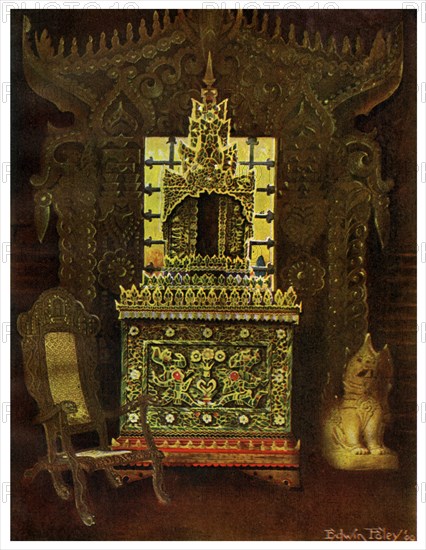 Asian furniture, 1911-1912.Artist: Edwin Foley