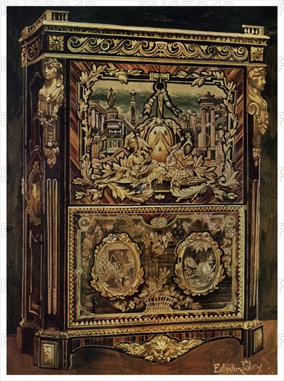 Upright secretaire, 1911-1912.Artist: Edwin Foley